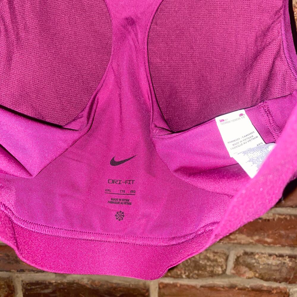 NWT Nike Purple Medium Support High Neck Sports Bra Crop Top Women's Size XXL - Picture 9 of 11